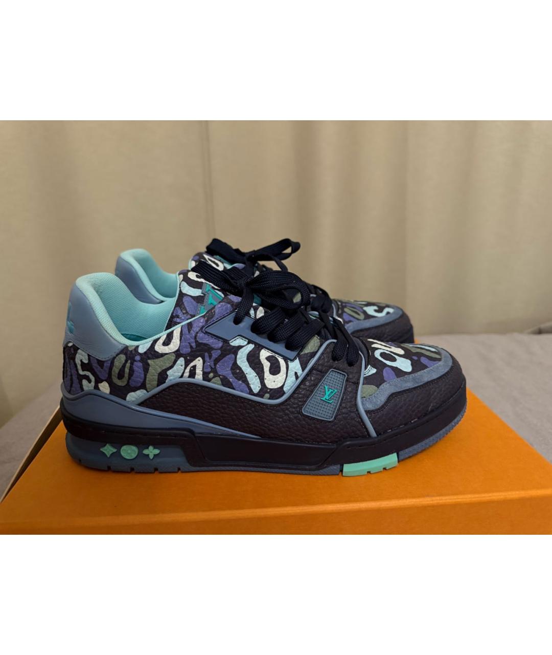 LOUIS VUITTON Мульти кожаные низкие кроссовки / кеды, фото 2