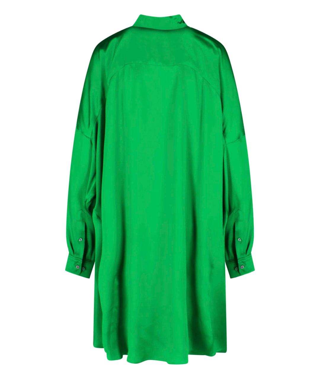 DRIES VAN NOTEN Зеленые шелковое повседневное платье, фото 2