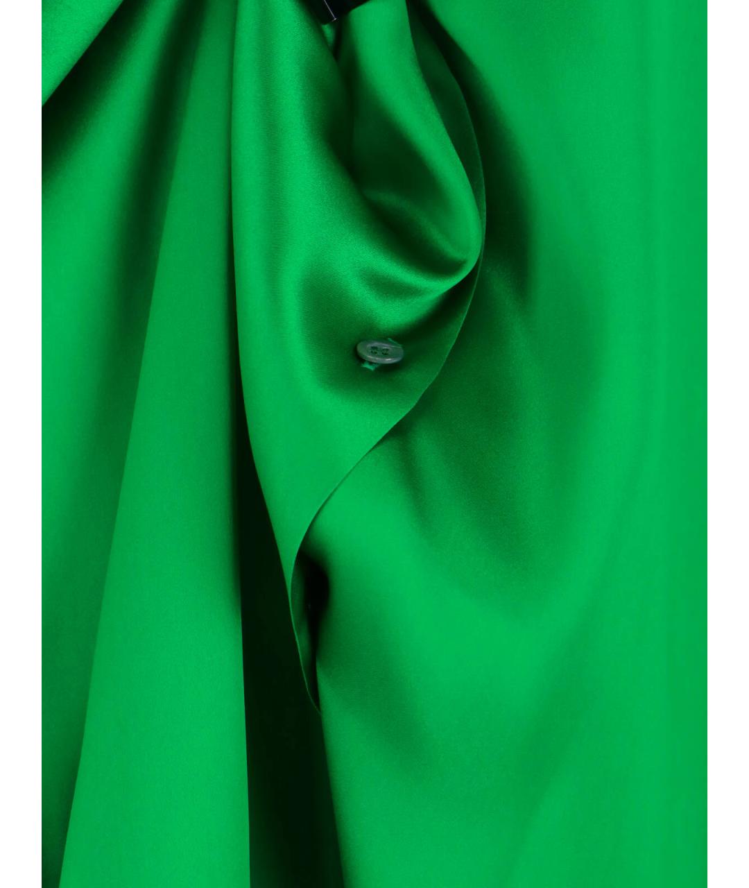 DRIES VAN NOTEN Зеленые шелковое повседневное платье, фото 5