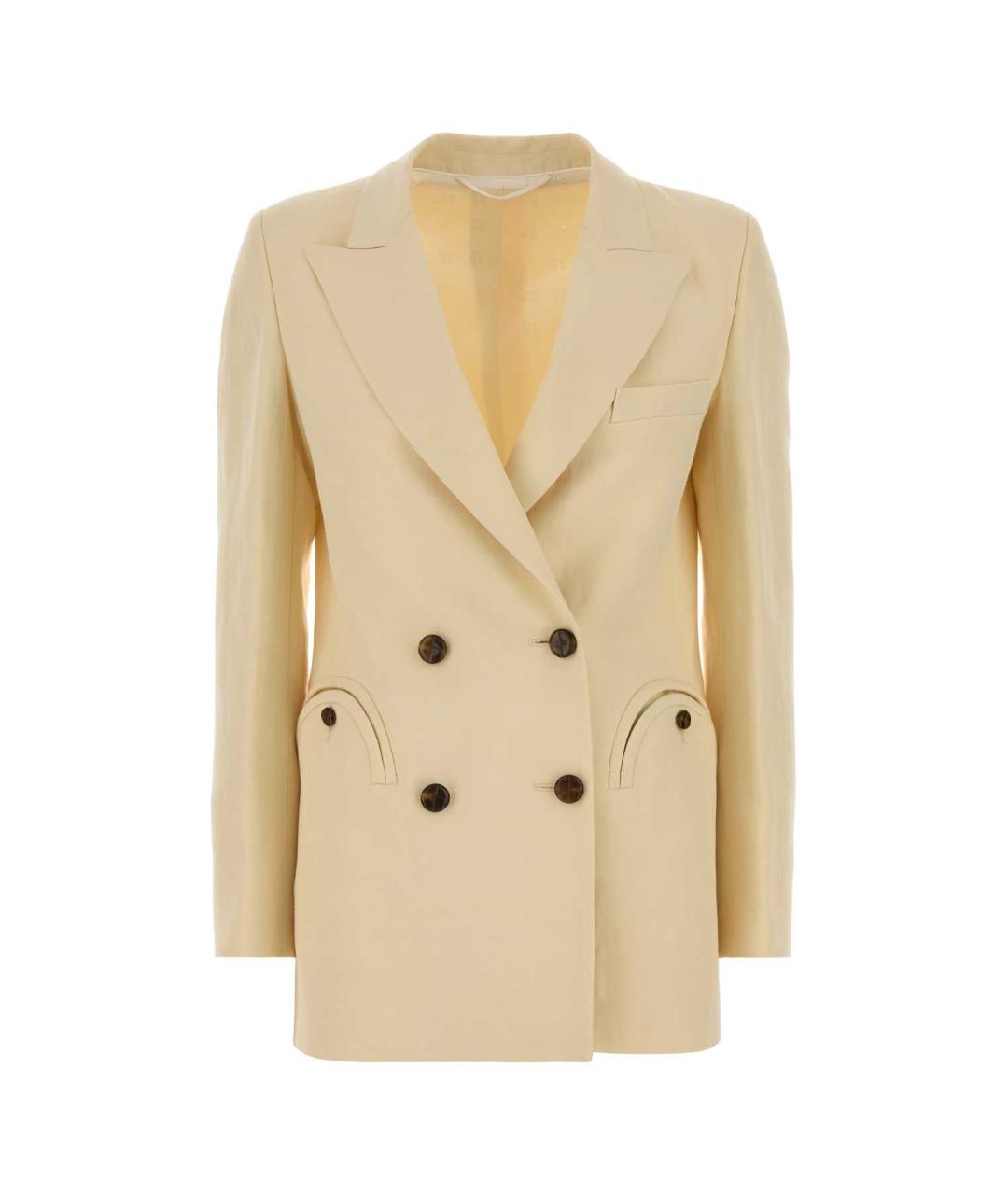 BLAZE MILANO Бежевый льняной жакет/пиджак, фото 1