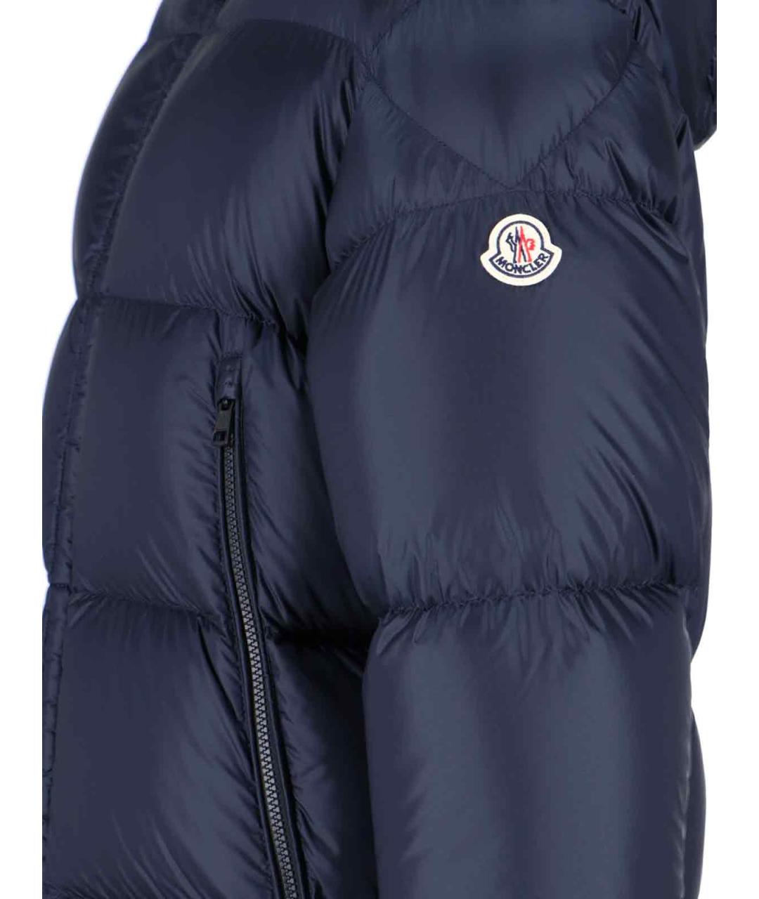 MONCLER Синий полиамидовый пуховик, фото 3