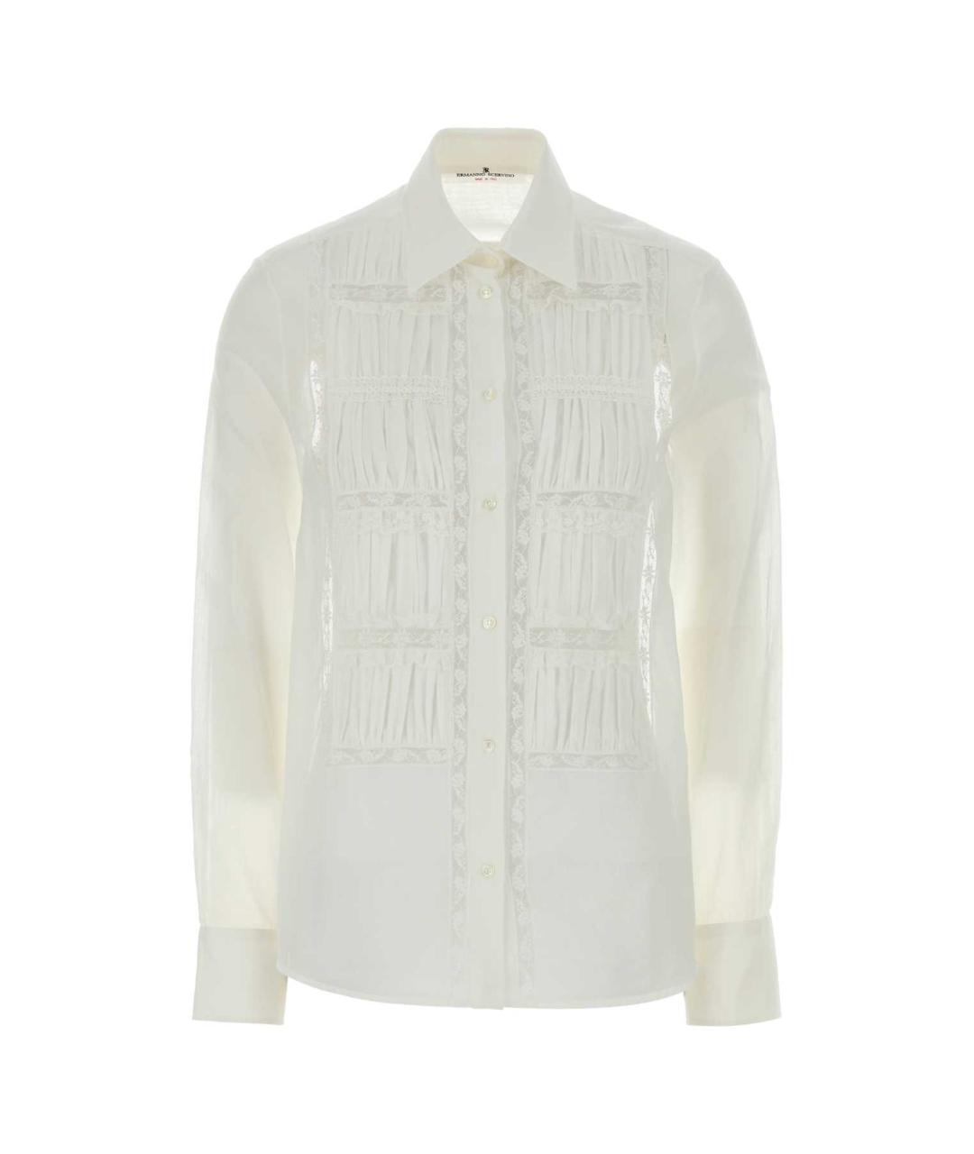 ERMANNO SCERVINO Белая хлопковая рубашка, фото 3