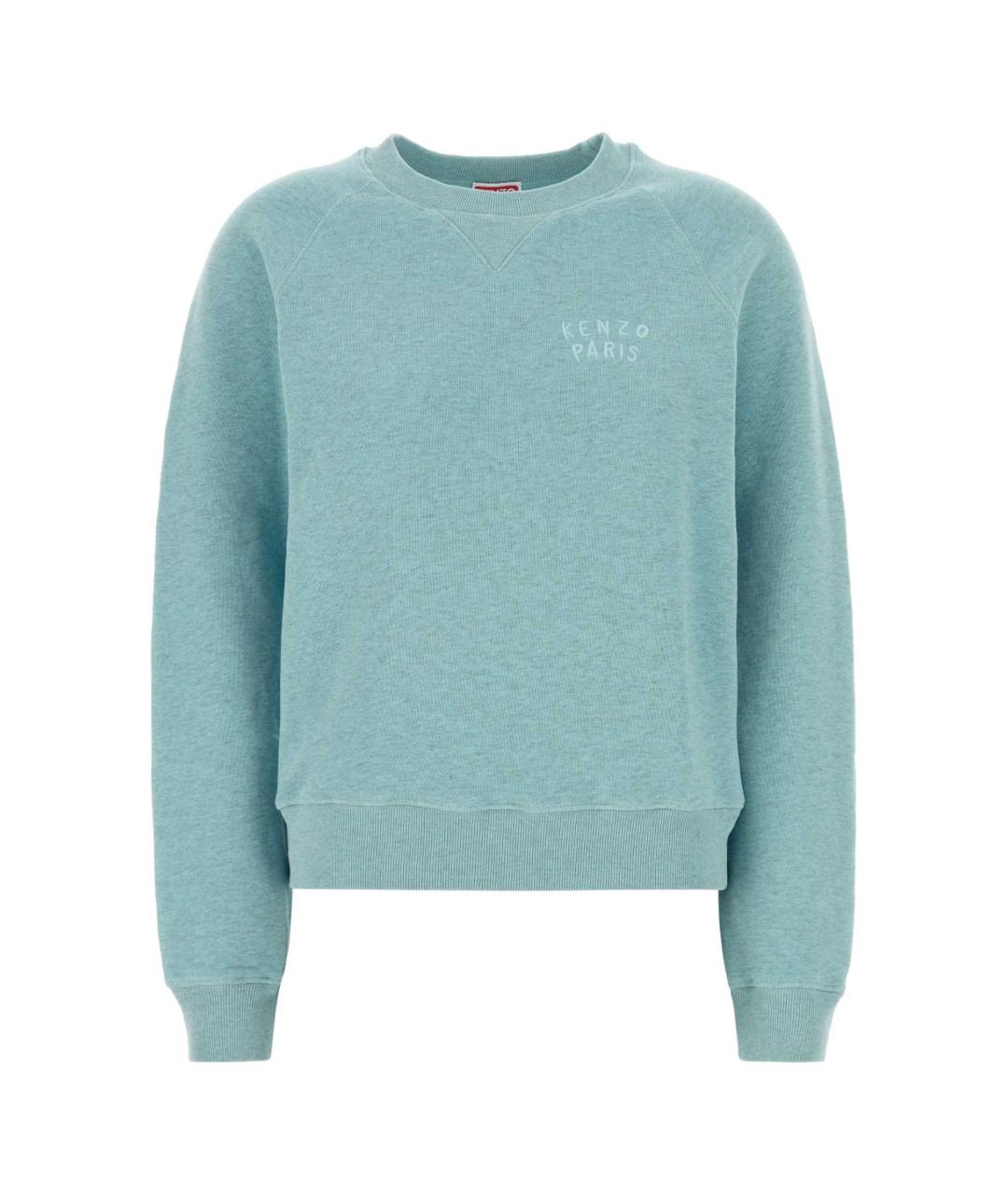 KENZO Голубой хлопковый джемпер / свитер, фото 1