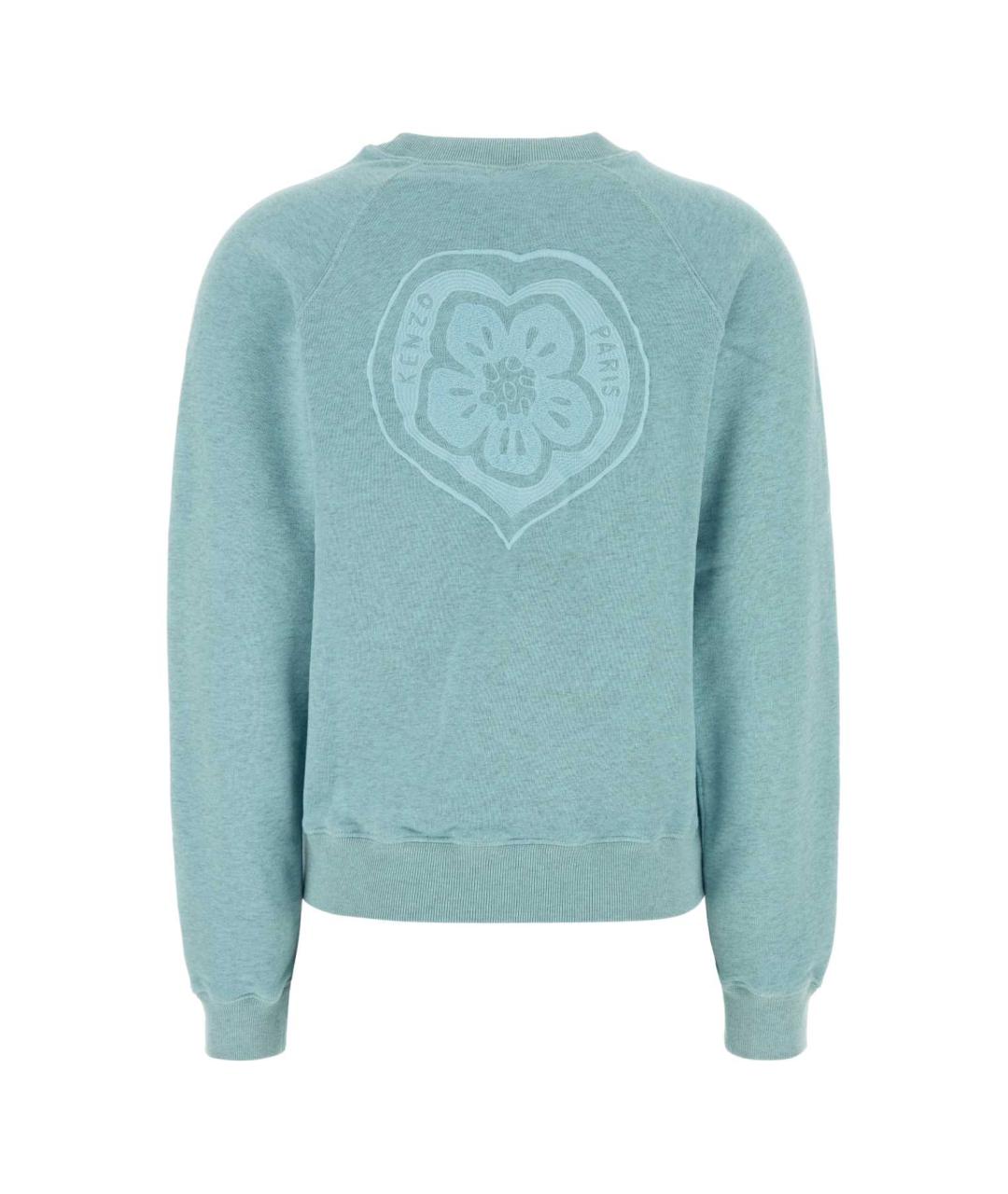 KENZO Голубой хлопковый джемпер / свитер, фото 2