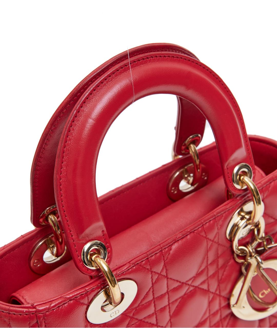 CHRISTIAN DIOR Розовая кожаная сумка с короткими ручками, фото 4