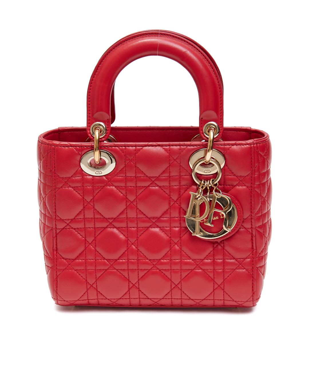 CHRISTIAN DIOR Розовая кожаная сумка с короткими ручками, фото 1