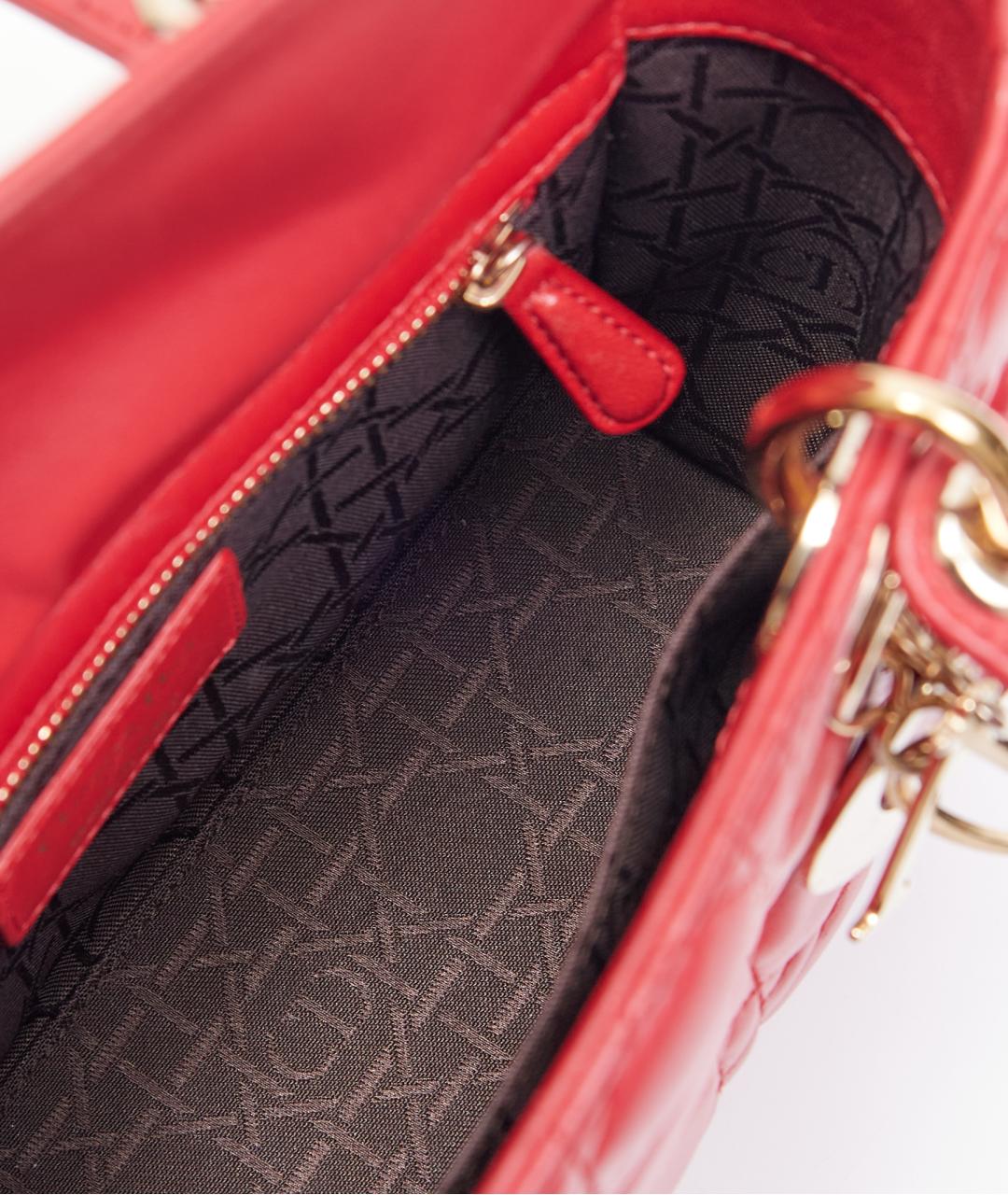 CHRISTIAN DIOR Розовая кожаная сумка с короткими ручками, фото 6