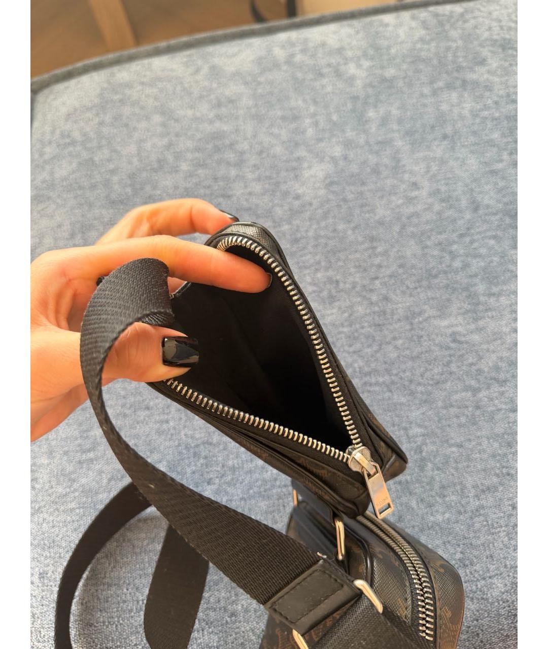 CELINE Коричневая кожаная сумка на плечо, фото 6