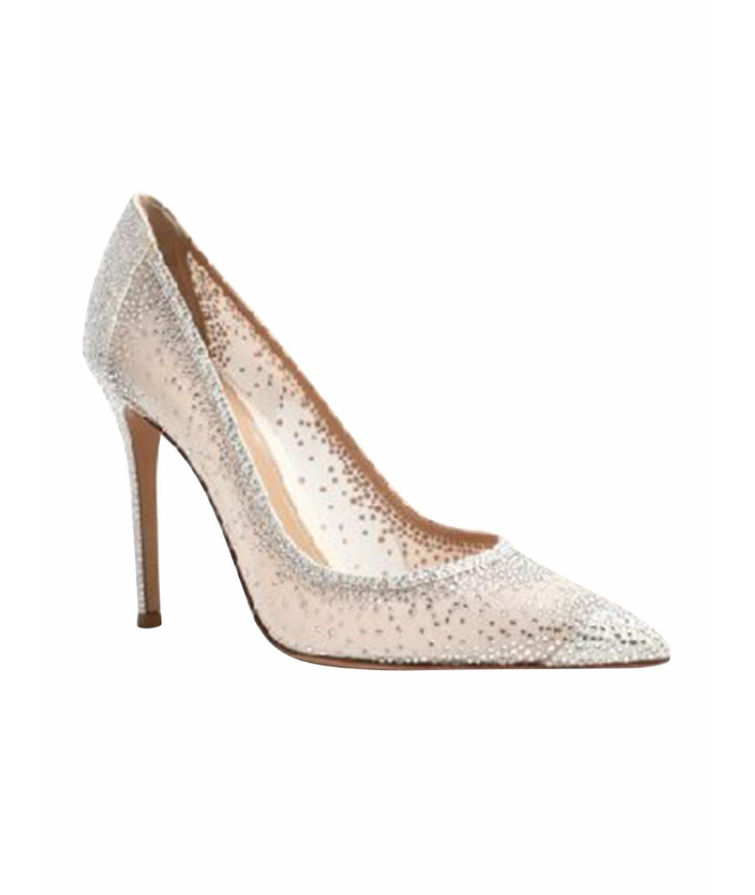 GIANVITO ROSSI Бежевые текстильные туфли, фото 1