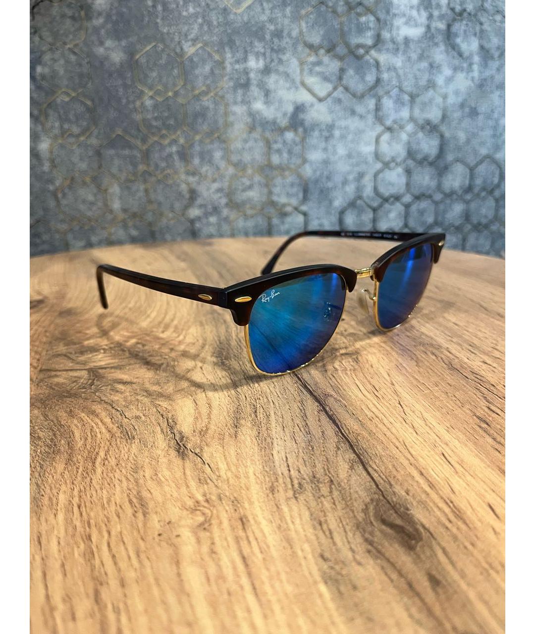 RAY BAN Синие металлические солнцезащитные очки, фото 2
