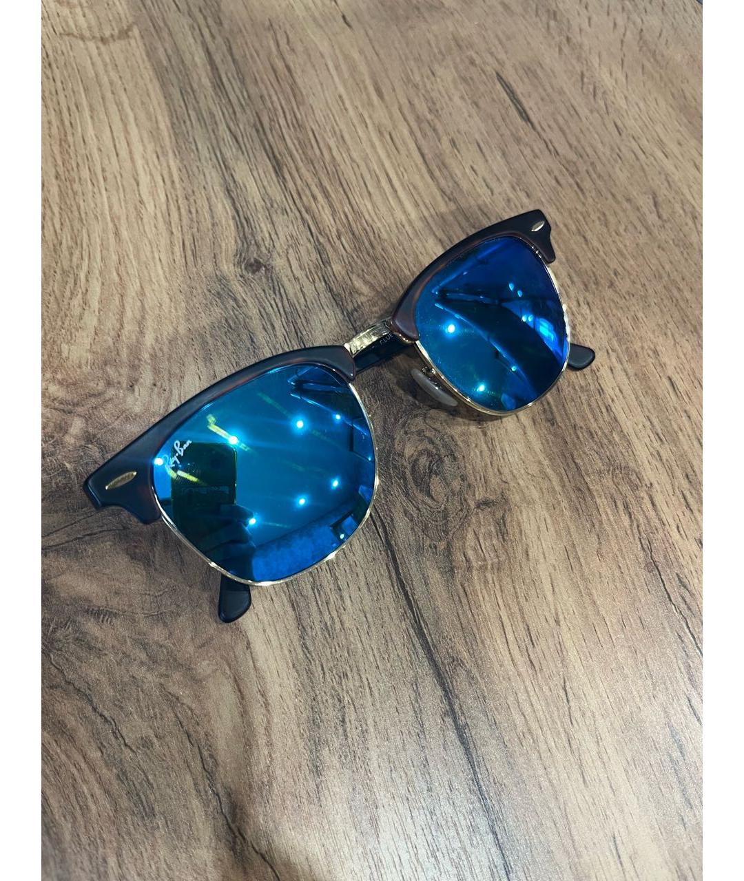 RAY BAN Синие металлические солнцезащитные очки, фото 4