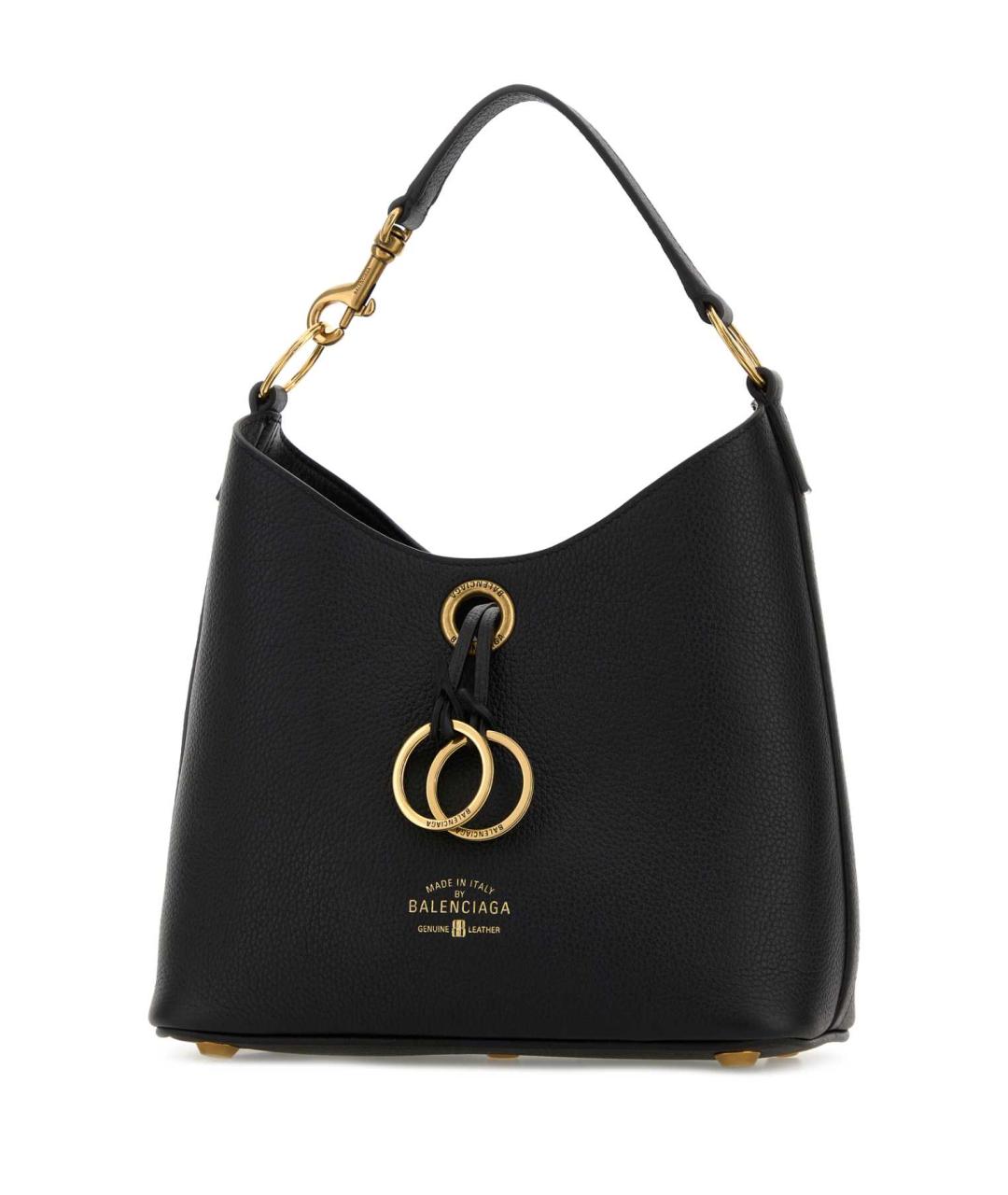 BALENCIAGA Черная кожаная сумка через плечо, фото 2