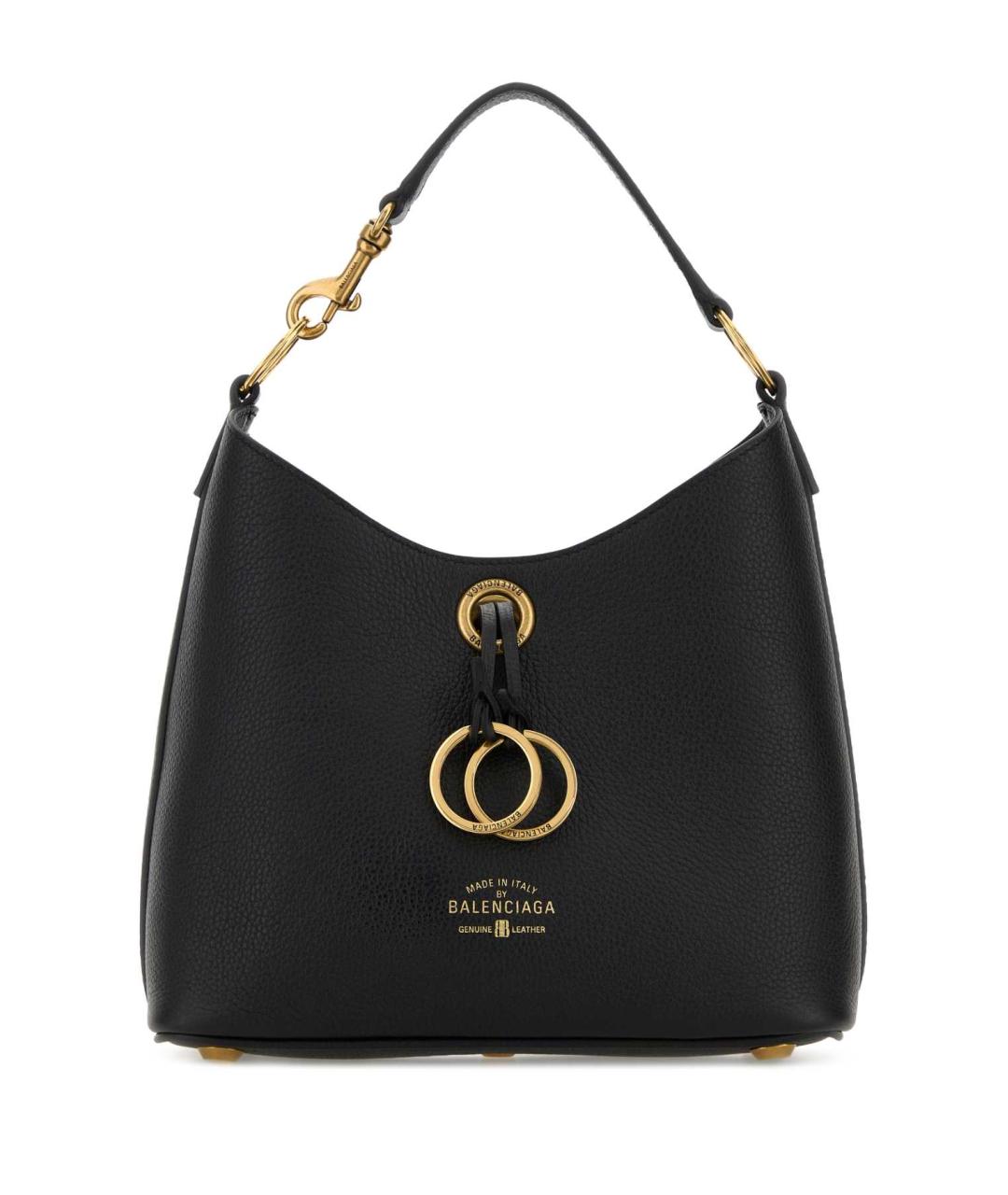 BALENCIAGA Черная кожаная сумка через плечо, фото 1