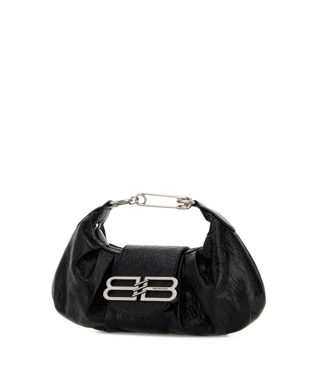 BALENCIAGA Черная кожаная сумка с короткими ручками, фото 2