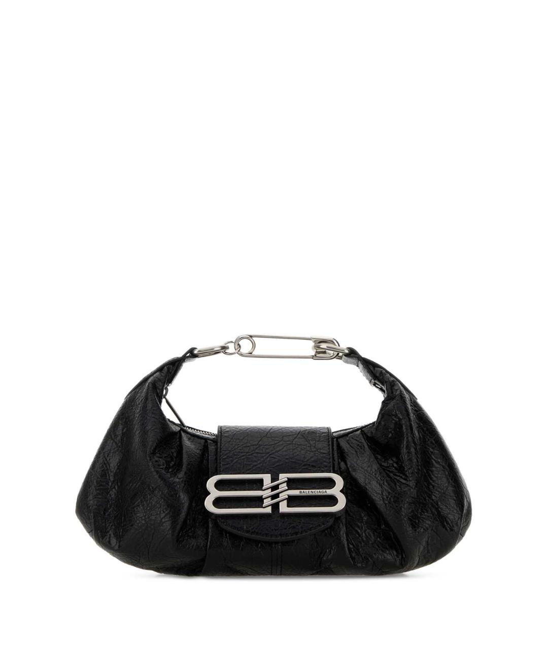 BALENCIAGA Черная кожаная сумка с короткими ручками, фото 1