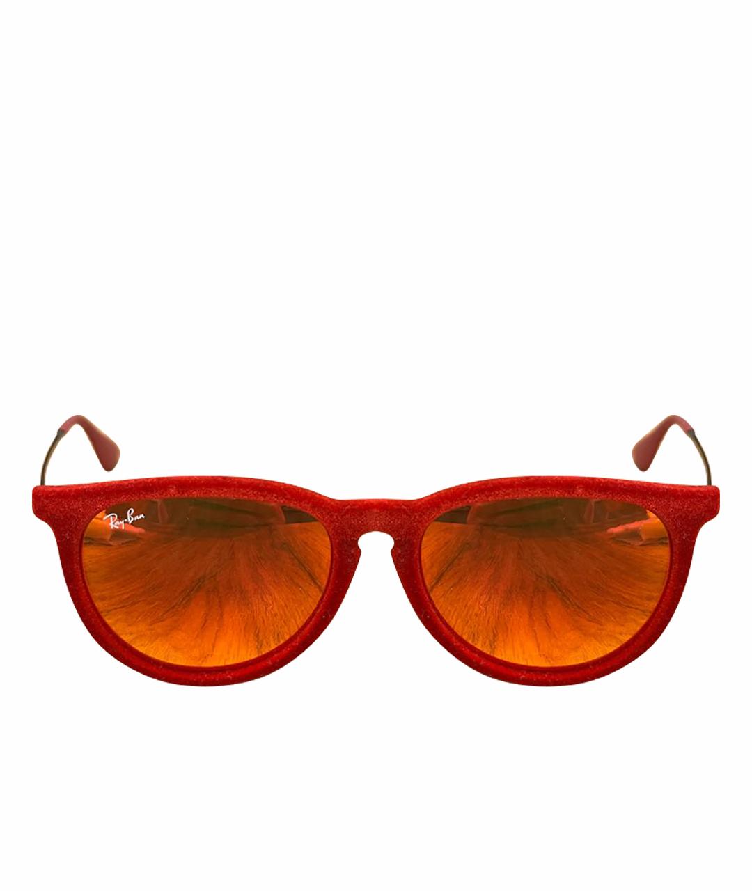 RAY BAN Красные пластиковые солнцезащитные очки, фото 1