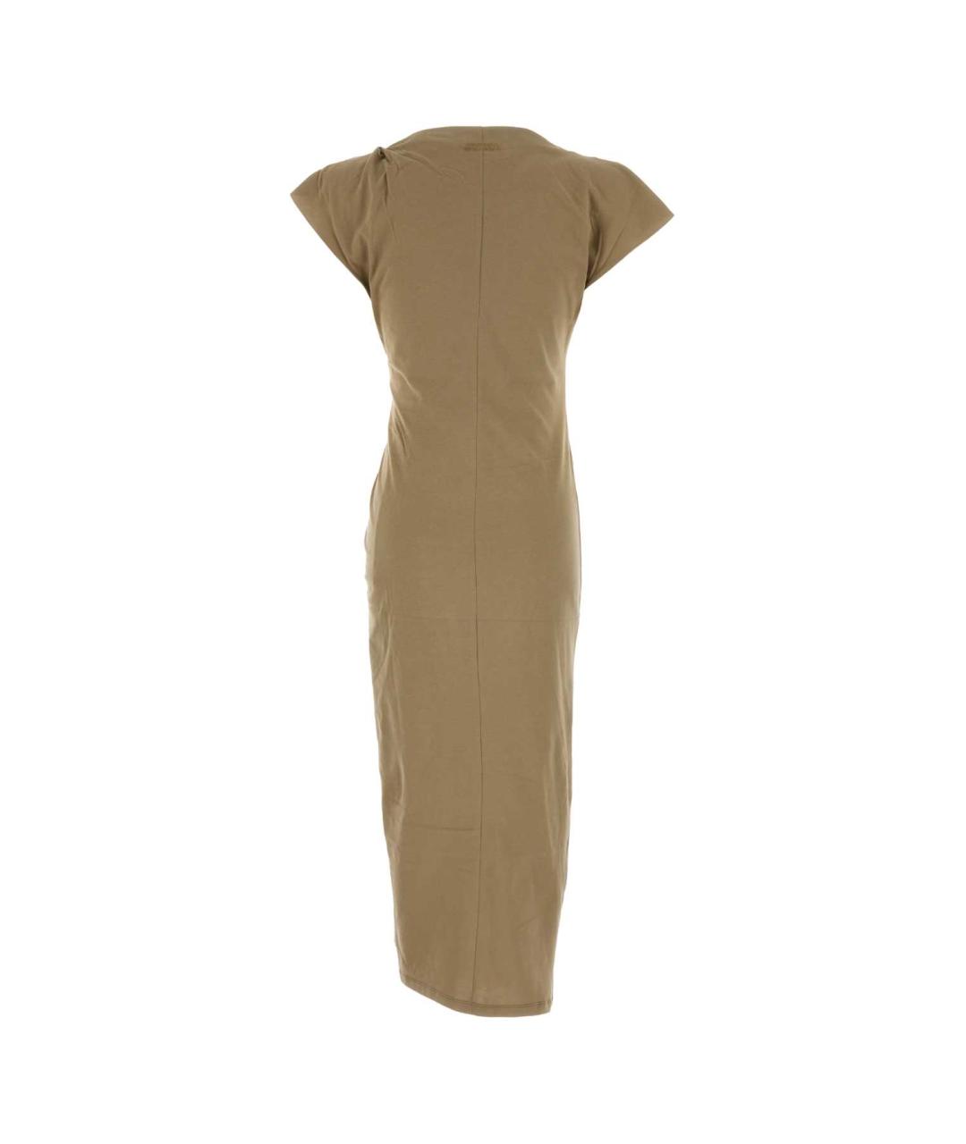 ISABEL MARANT Бежевое хлопковое коктейльное платье, фото 2