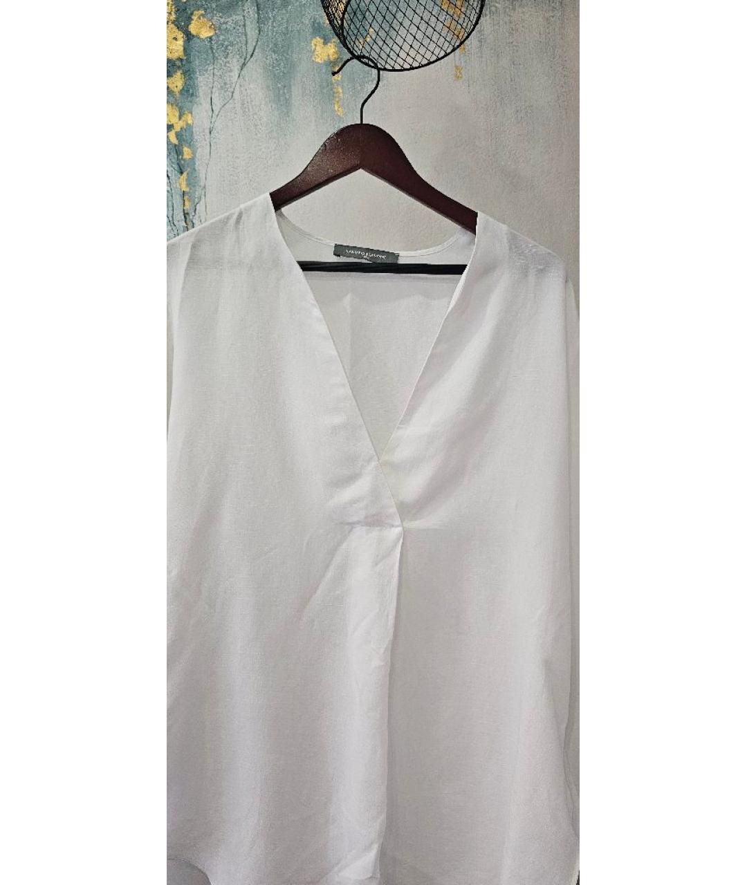 SANDRO Белая вискозная блузы, фото 3