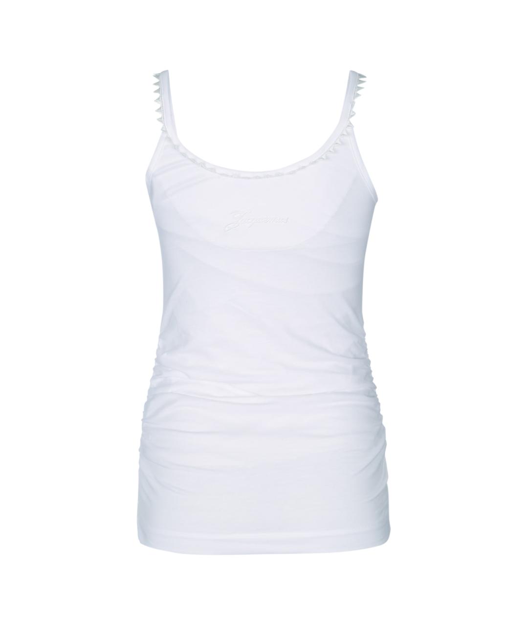 JACQUEMUS Белая хлопковая майка, фото 2