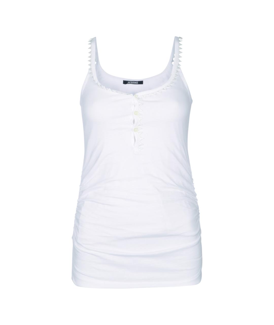 JACQUEMUS Белая хлопковая майка, фото 1
