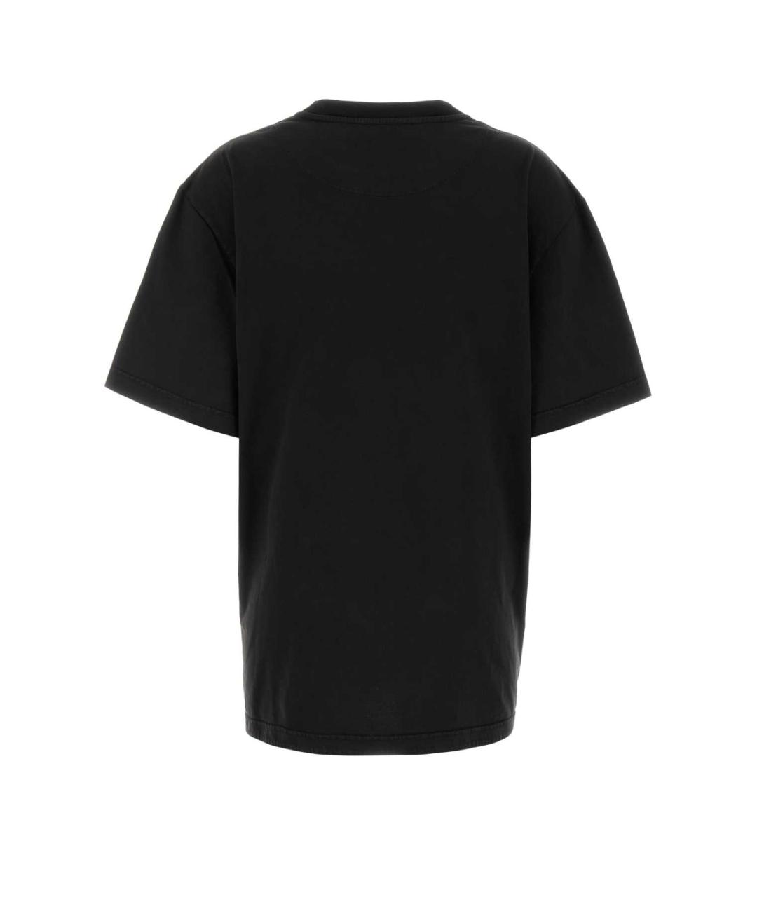 THE ATTICO Черная хлопковая футболка, фото 2