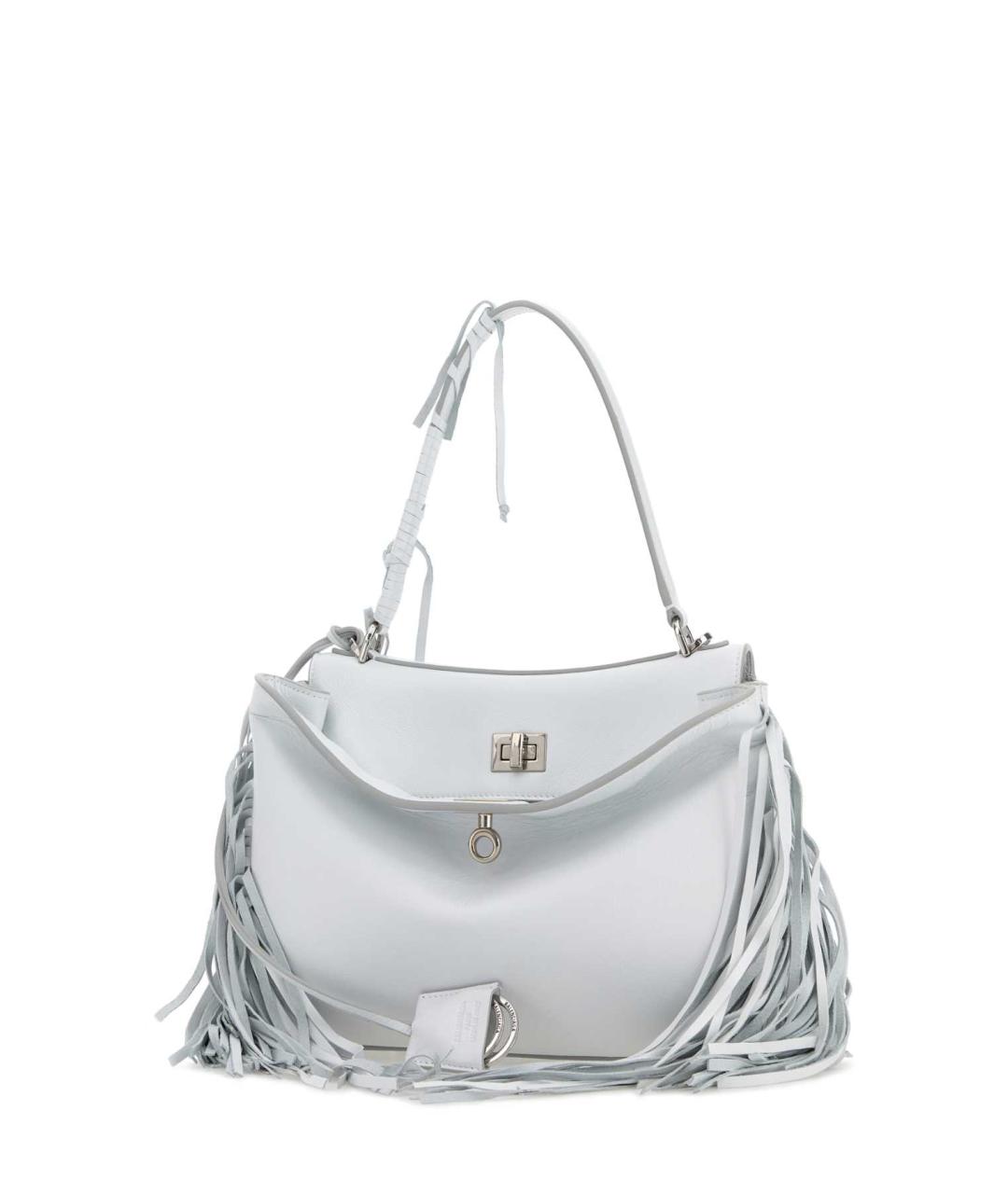 BALENCIAGA Белая кожаная сумка с короткими ручками, фото 2