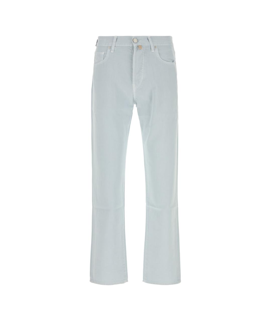 JACOB COHEN Голубые хлопковые повседневные брюки, фото 3