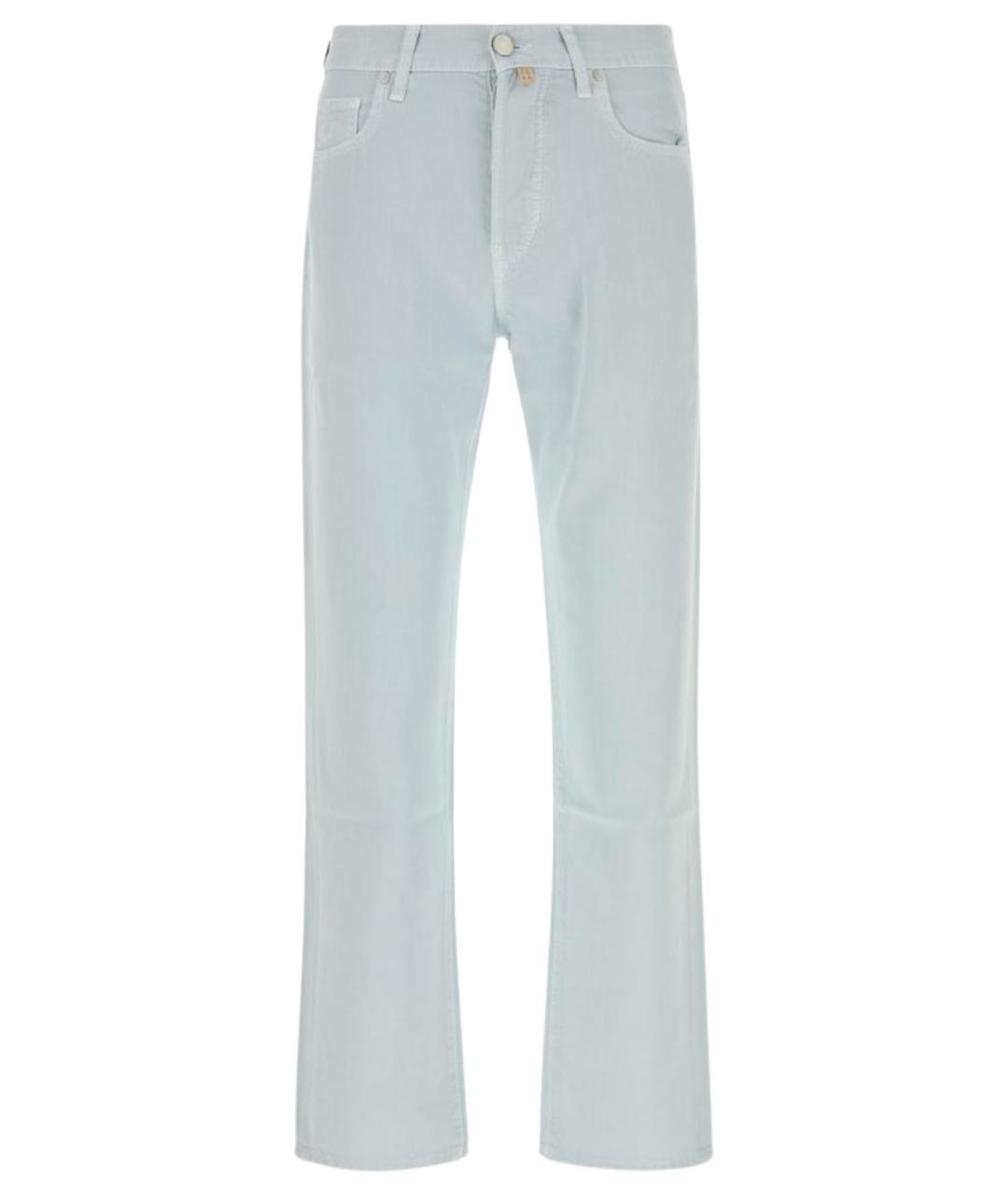 JACOB COHEN Голубые хлопковые повседневные брюки, фото 1