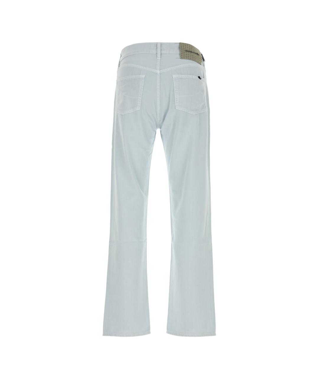 JACOB COHEN Голубые хлопковые повседневные брюки, фото 2
