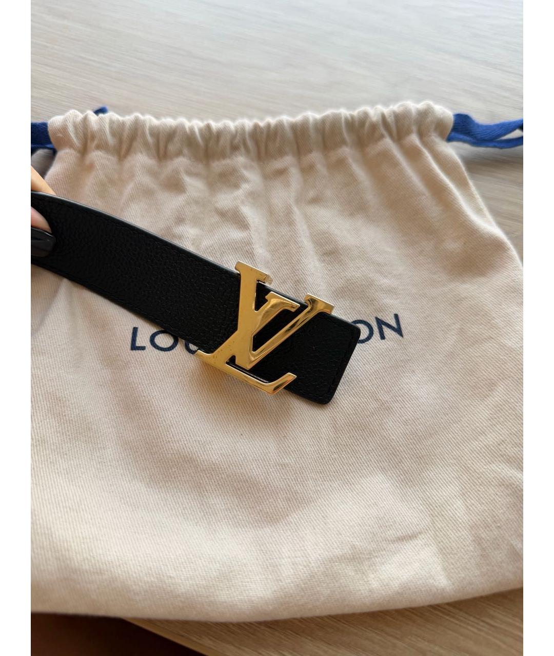 LOUIS VUITTON Коричневый кожаный ремень, фото 2