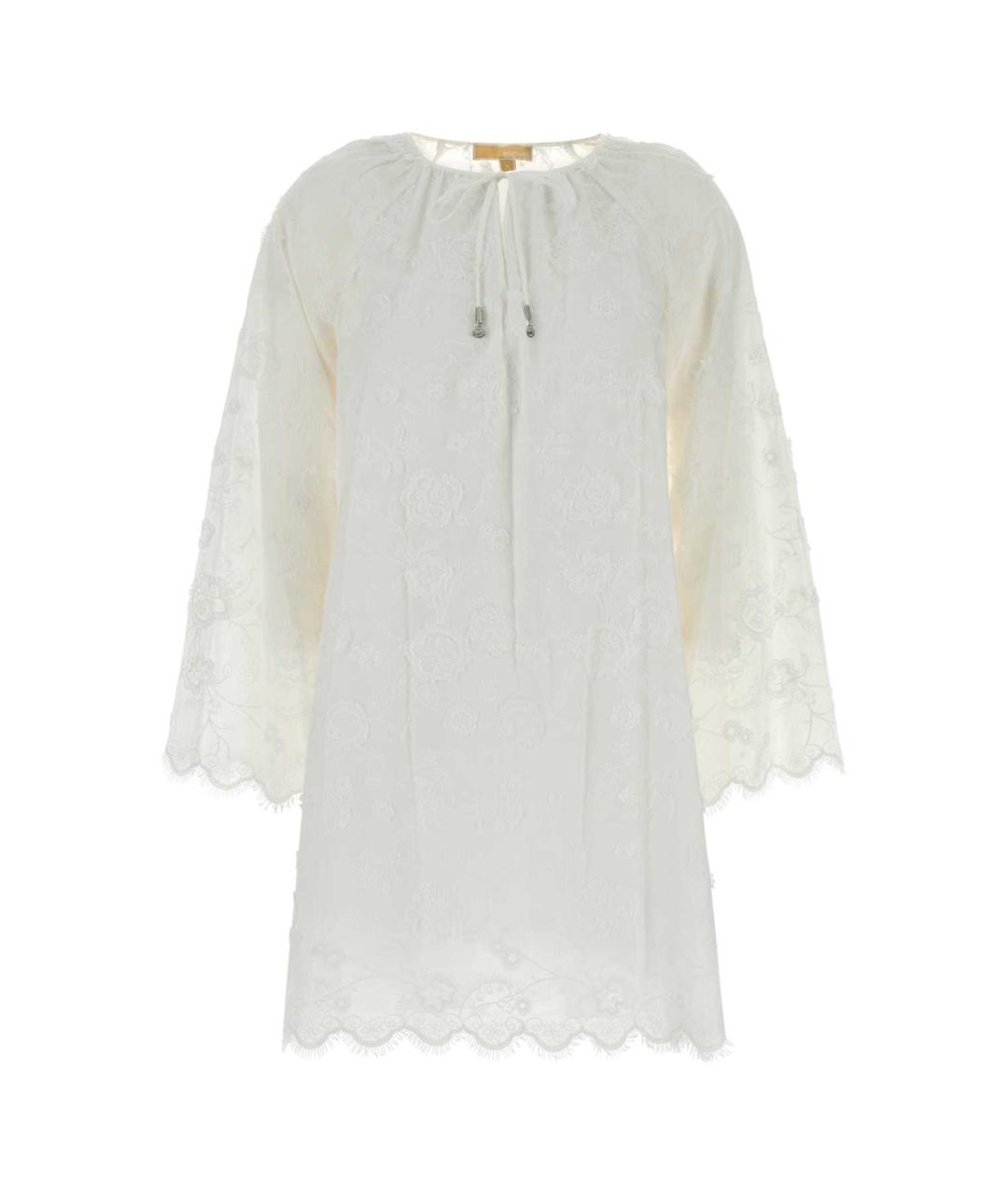 MICHAEL KORS Белое хлопковое повседневное платье, фото 1