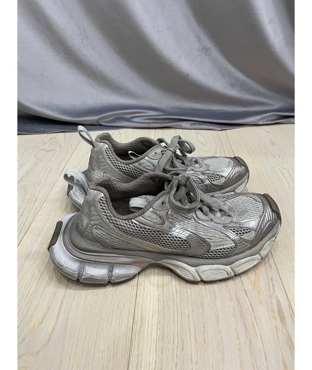 BALENCIAGA Серые резиновые низкие кроссовки / кеды, фото 6