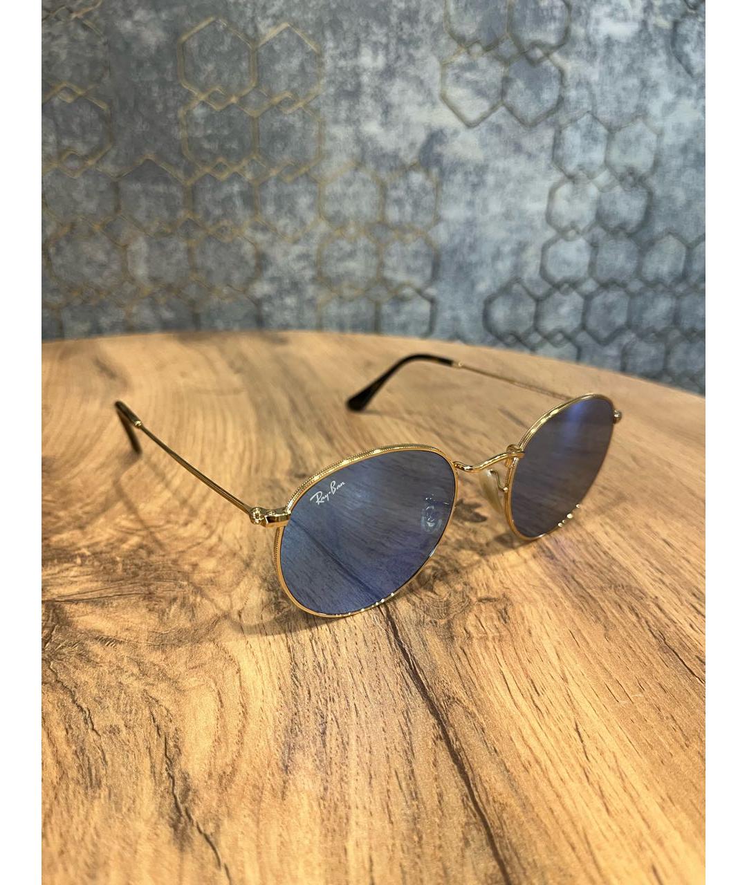 RAY BAN Фиолетовые металлические солнцезащитные очки, фото 2