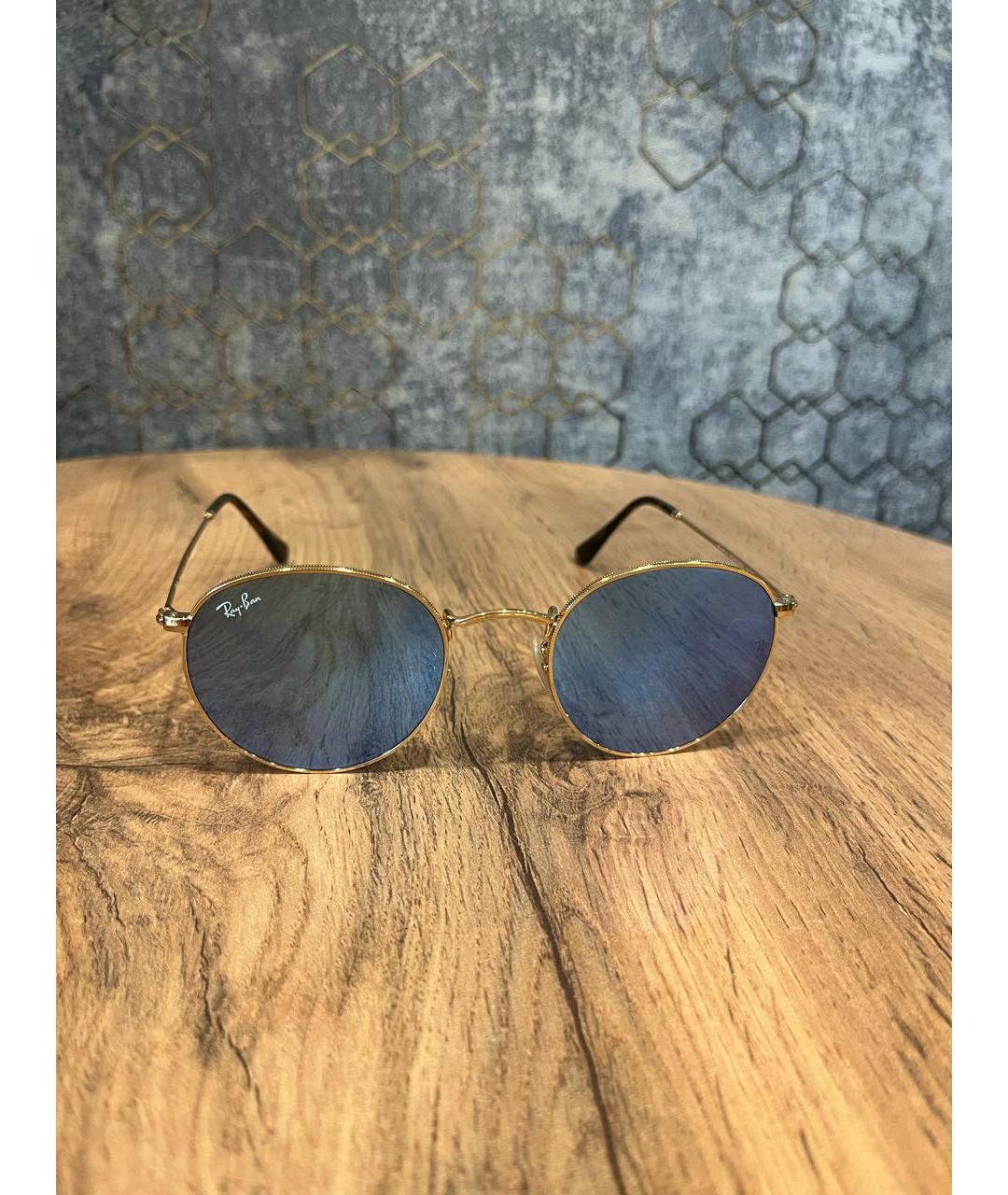 RAY BAN Фиолетовые металлические солнцезащитные очки, фото 6