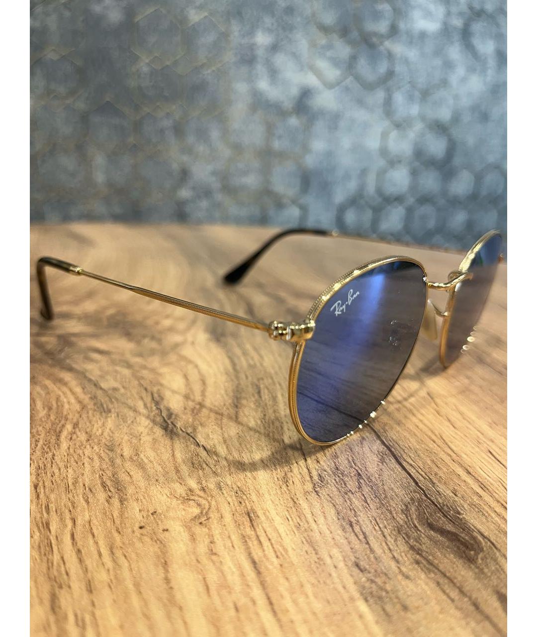 RAY BAN Фиолетовые металлические солнцезащитные очки, фото 3