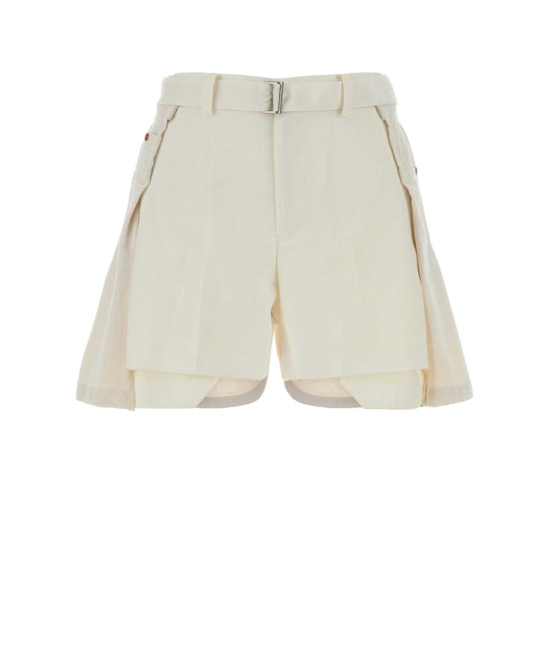 SACAI Белые полиэстеровые шорты, фото 1