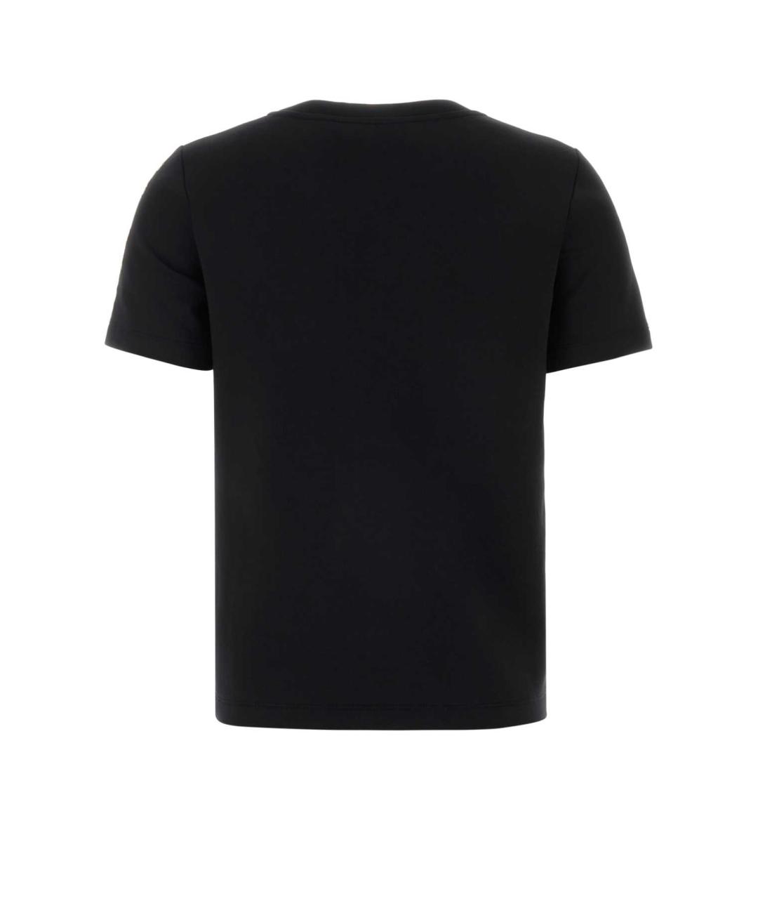 'S MAX MARA Черная хлопко-эластановая футболка, фото 2