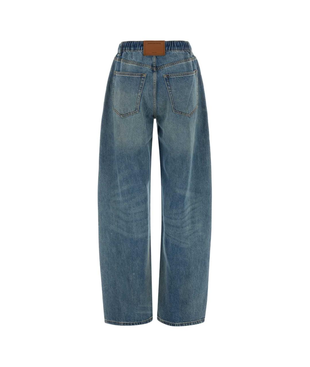 ALEXANDER WANG Синие хлопковые прямые джинсы, фото 2