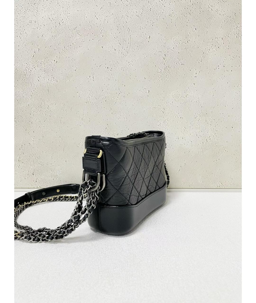 CHANEL Черная кожаная сумка через плечо, фото 4