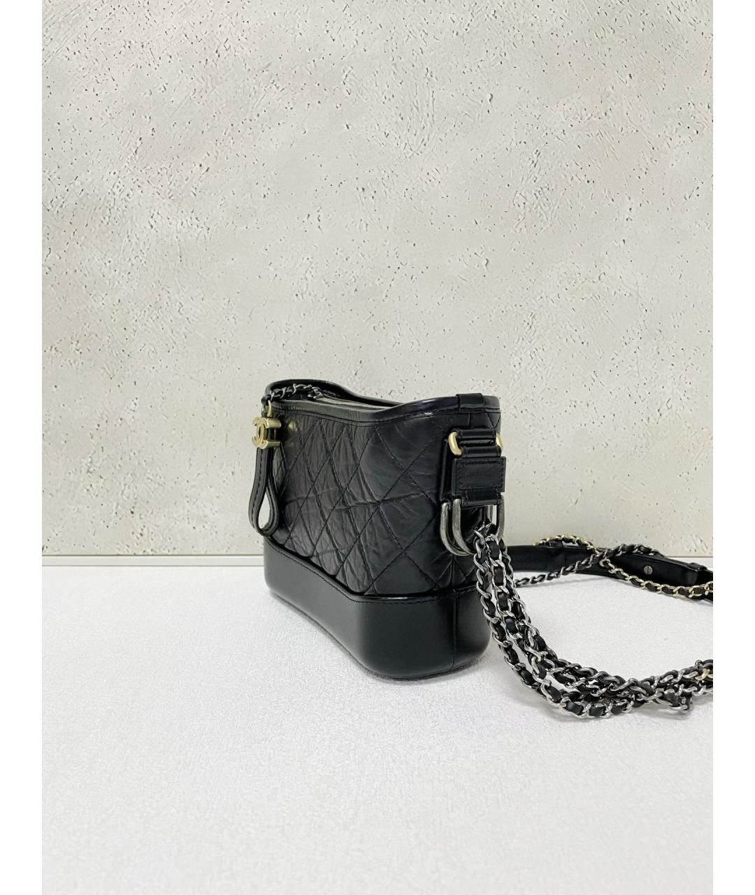 CHANEL Черная кожаная сумка через плечо, фото 3