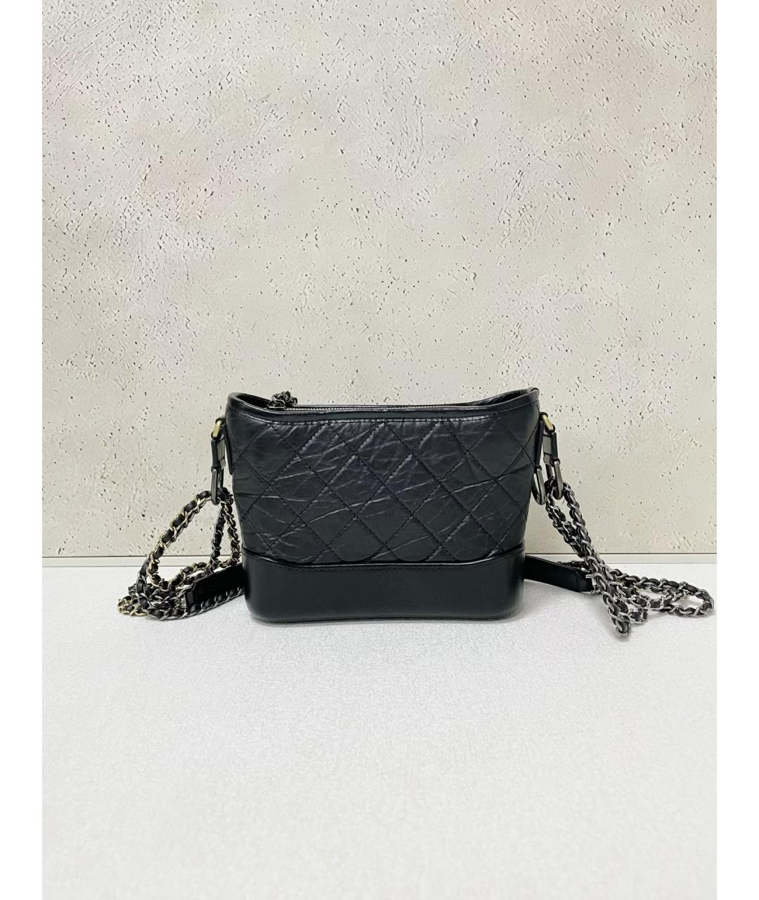 CHANEL Черная кожаная сумка через плечо, фото 2