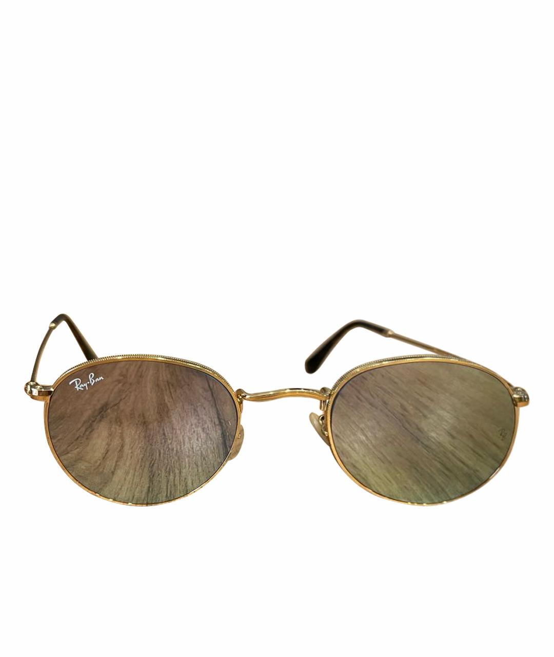 RAY BAN Зеленые металлические солнцезащитные очки, фото 1