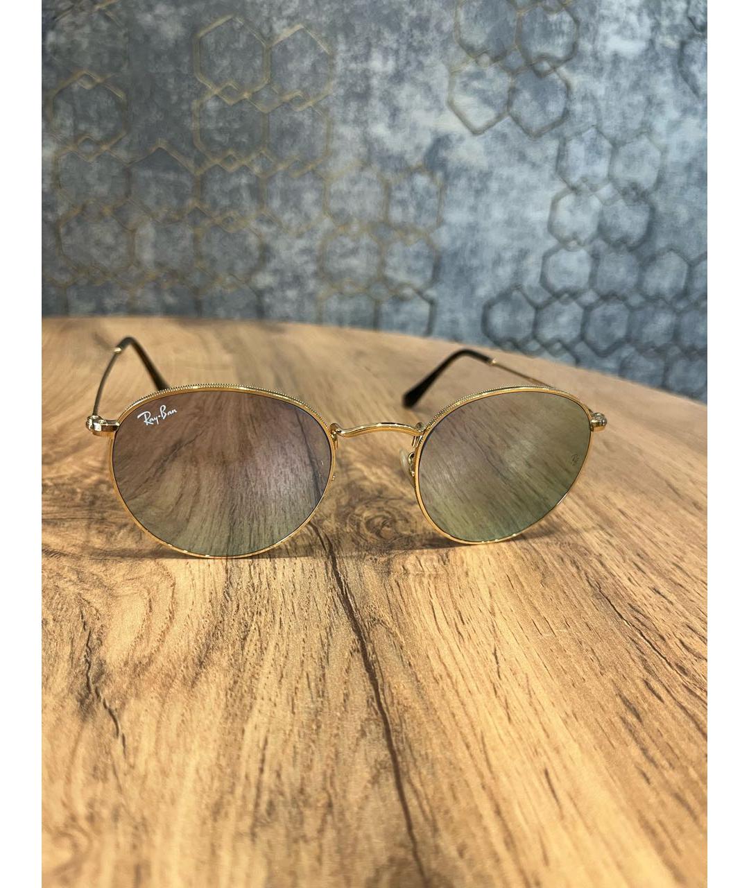 RAY BAN Зеленые металлические солнцезащитные очки, фото 6