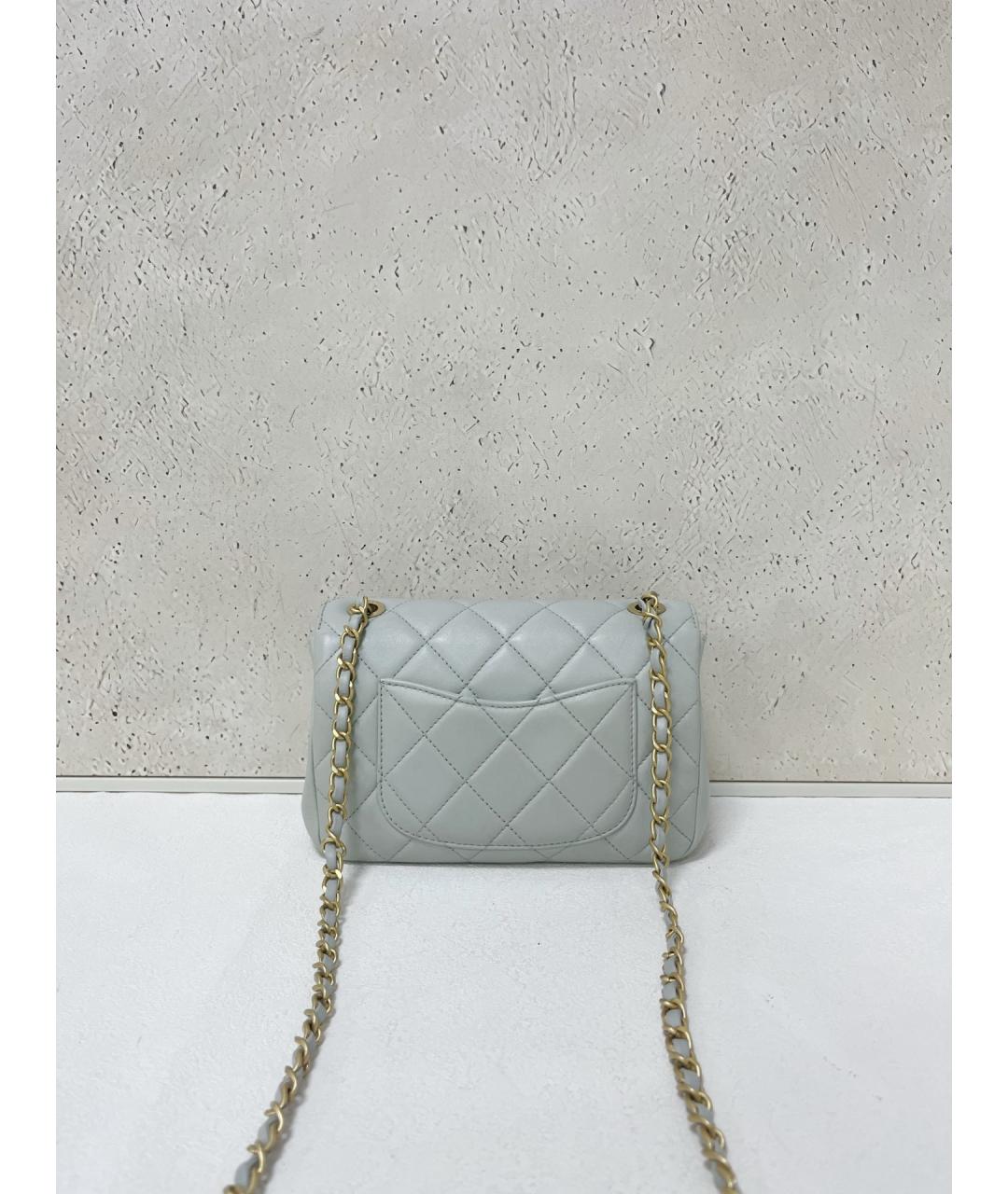 CHANEL Серая кожаная сумка через плечо, фото 2