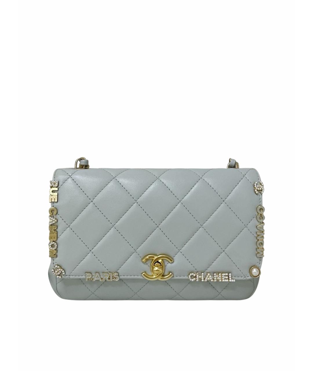 CHANEL Серая кожаная сумка через плечо, фото 1