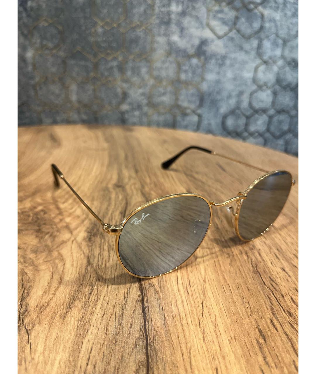 RAY BAN Голубые металлические солнцезащитные очки, фото 2