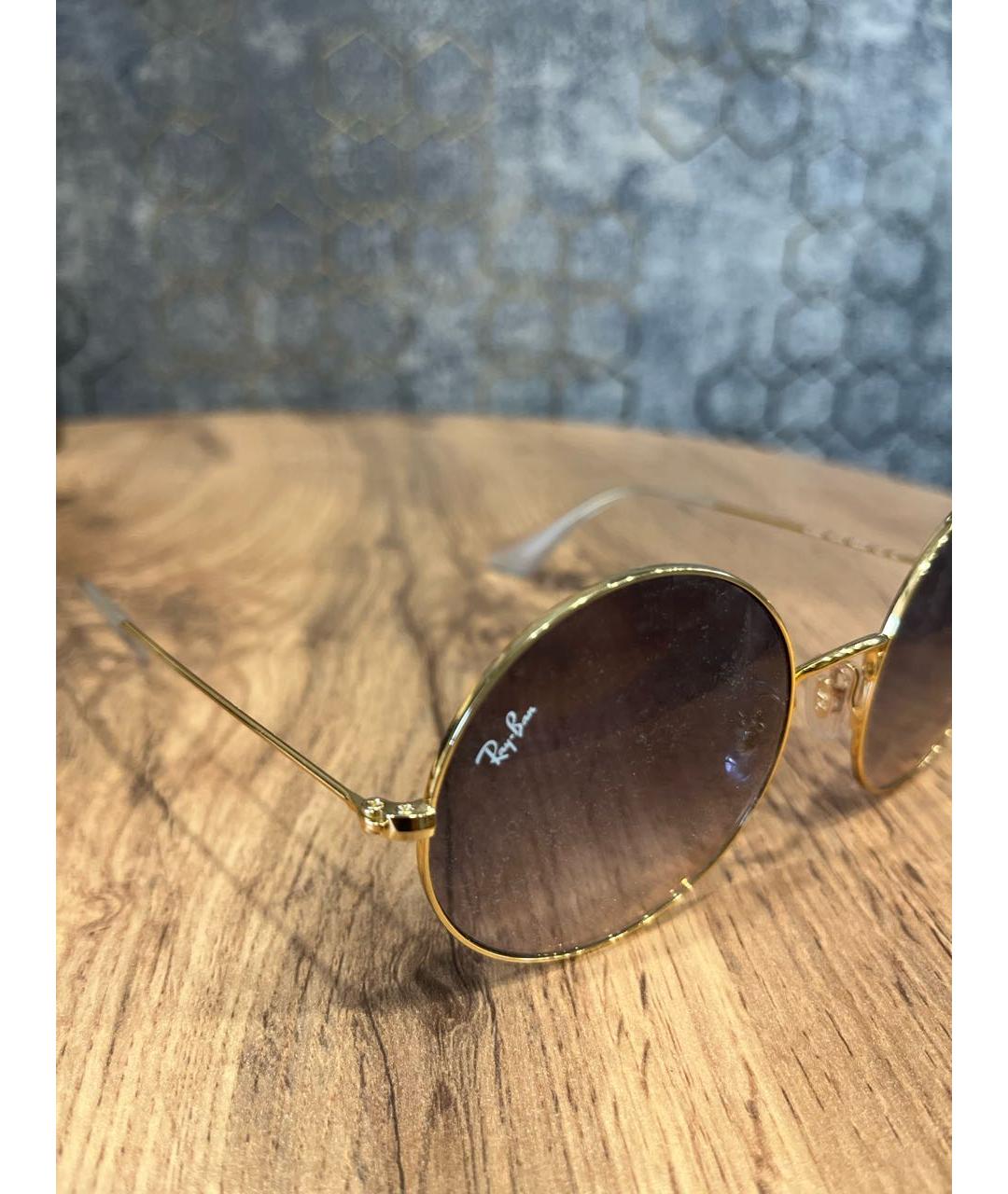 RAY BAN Фиолетовые металлические солнцезащитные очки, фото 3