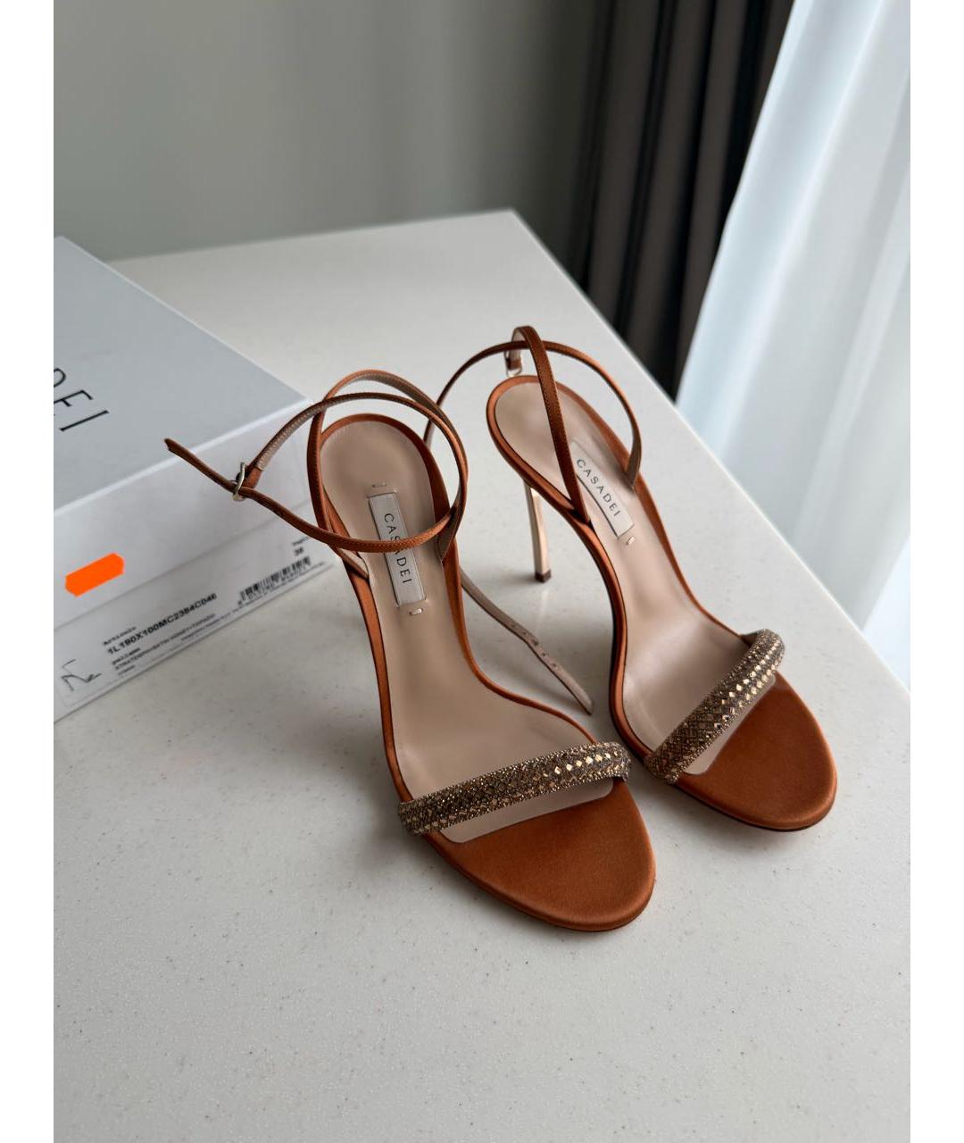 CASADEI Оранжевое босоножки, фото 4