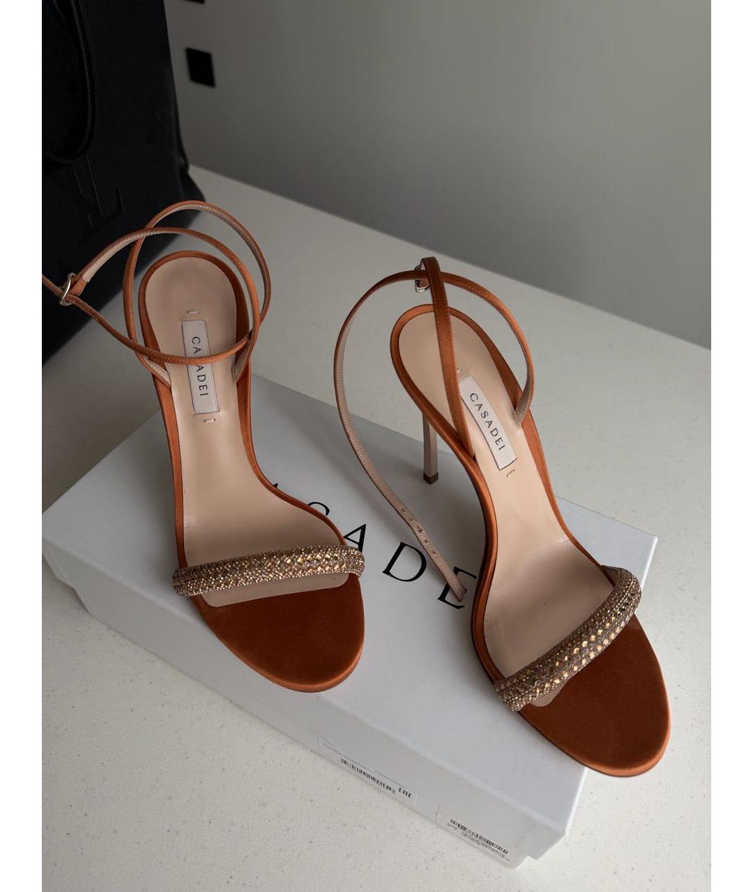 CASADEI Оранжевое босоножки, фото 2