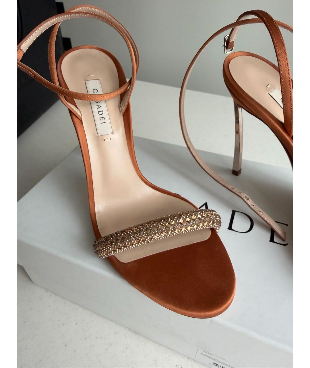 CASADEI Оранжевое босоножки, фото 5